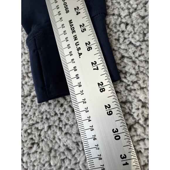 Trimark Sz M Edward Jones Fleece Pullover Hoodie Kangaroo Pocket Thumb Hole Blue - Picture 12 of 14